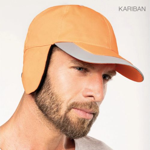 Casquette hiver fluorescente