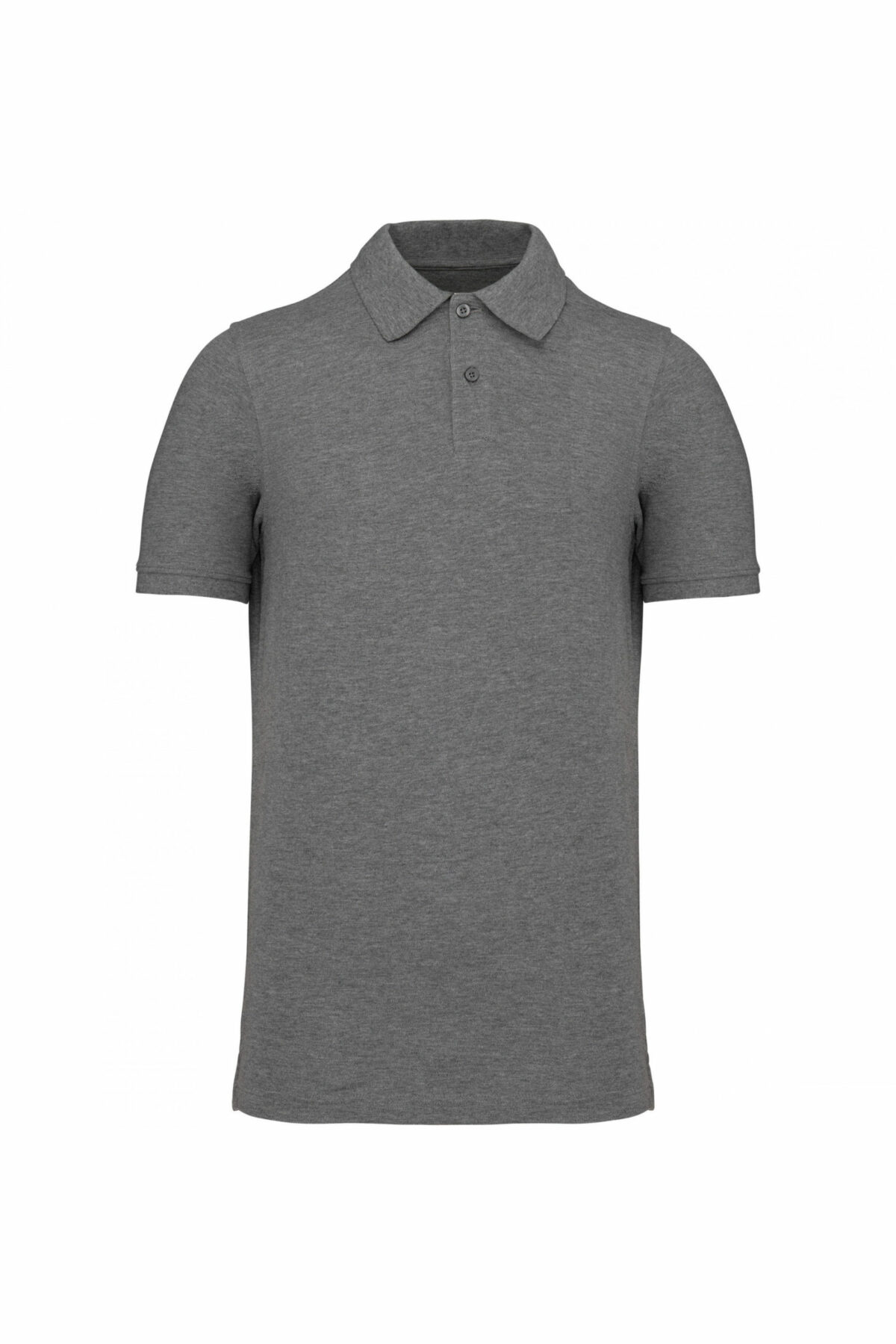 polo piqué homme manche courte gris chiné