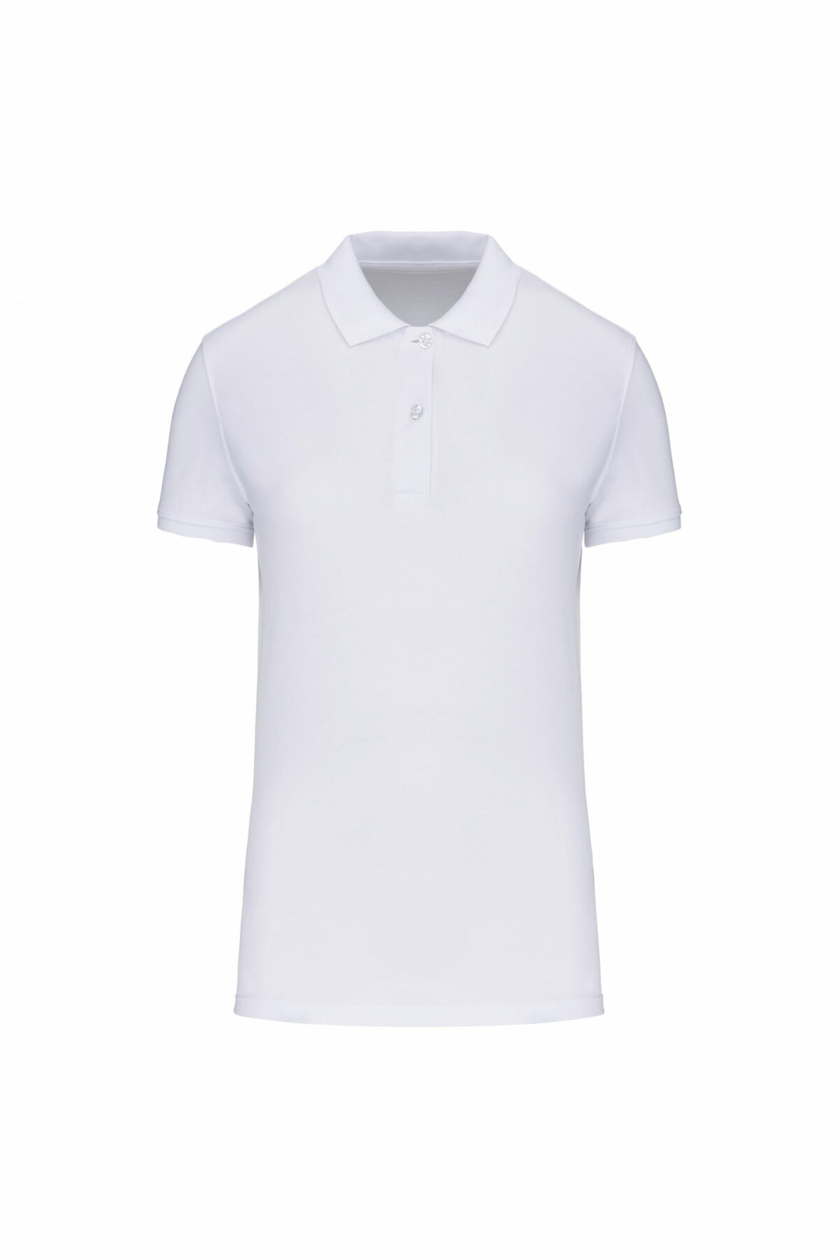 polo piqué femme manche courte blanc