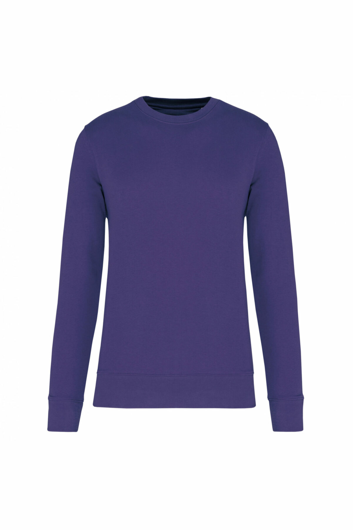 sweat col rond éco responsable violet foncé