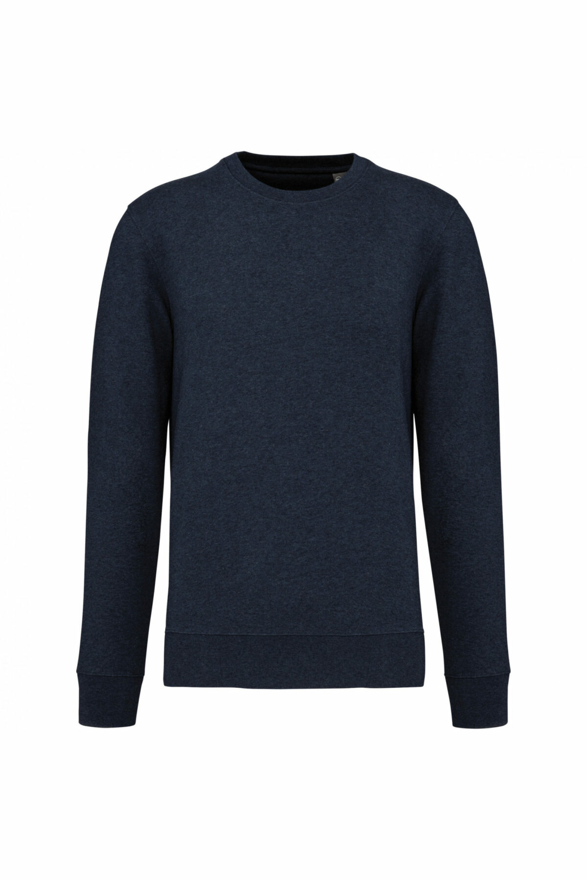 sweat col rond éco responsable french navy chiné