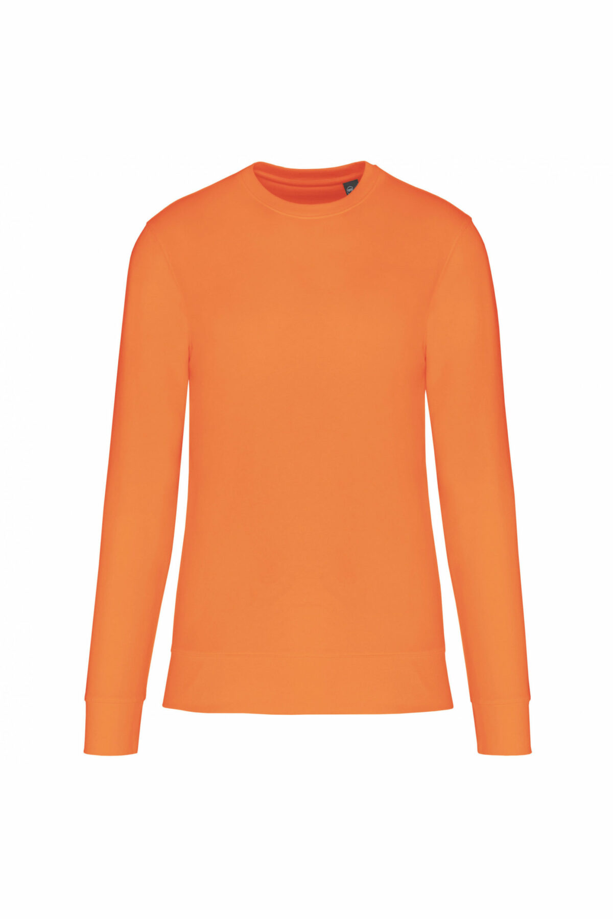sweat col rond éco responsable orange clair