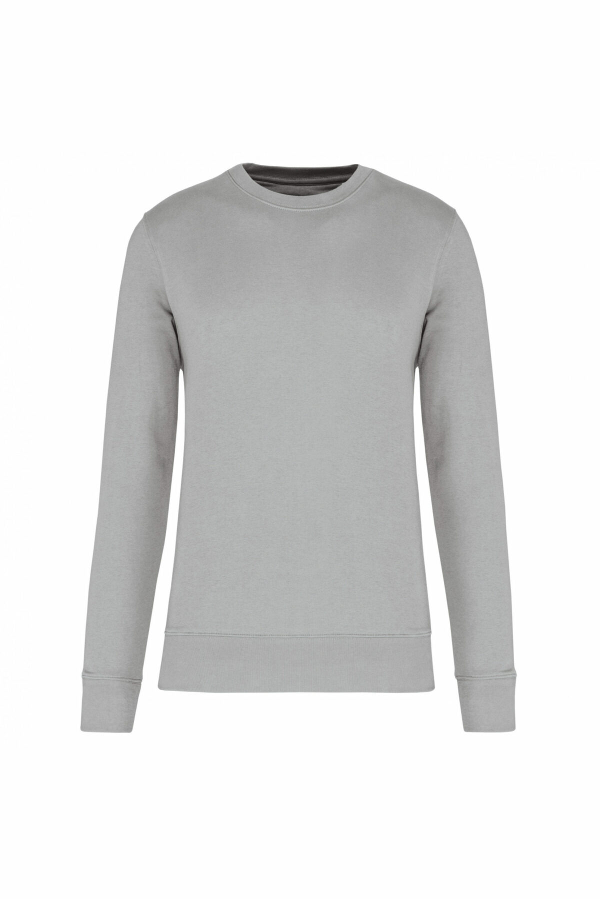 sweat col rond éco responsable gris neigeux