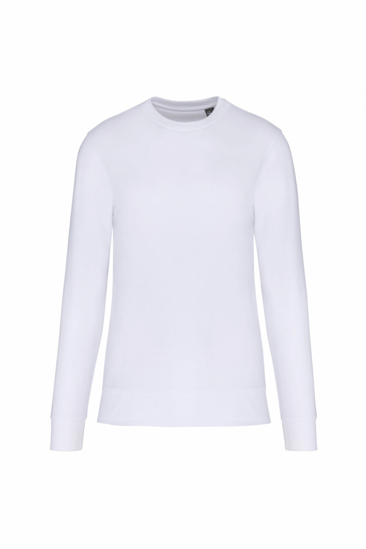 sweat col rond éco responsable blanc