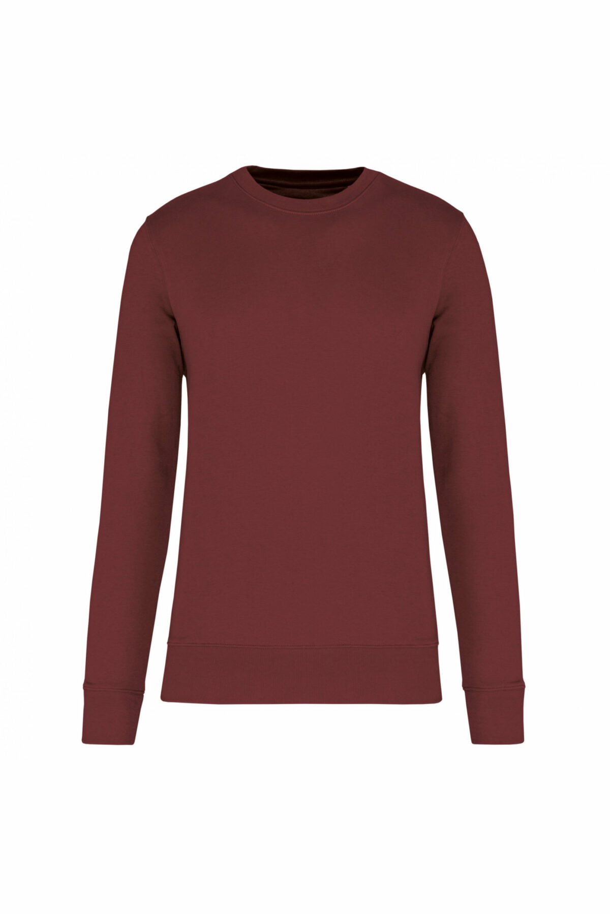 sweat col rond éco responsable bordeaux