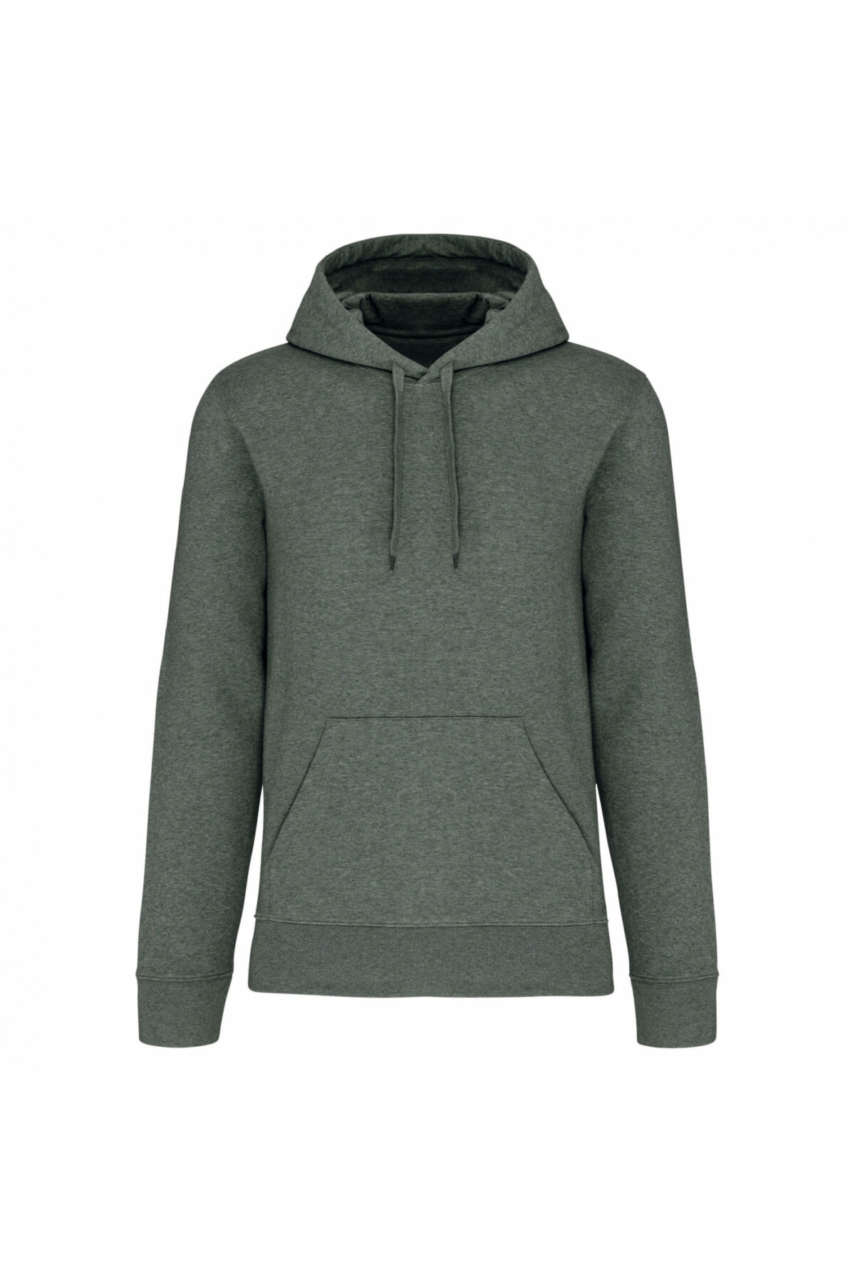 sweat capuche éco responsable homme vert chiné