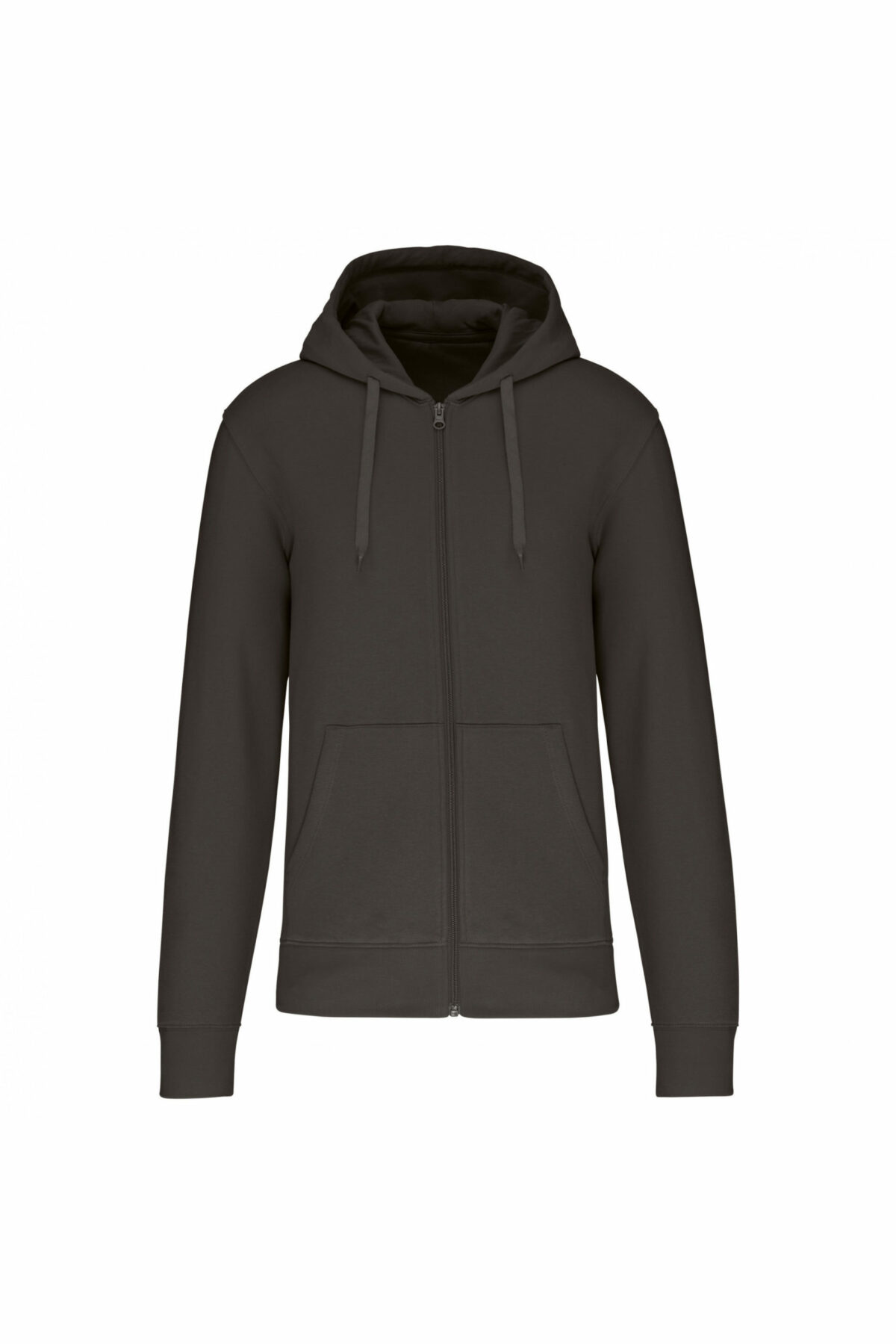 sweat éco responsable zippé homme gris foncé