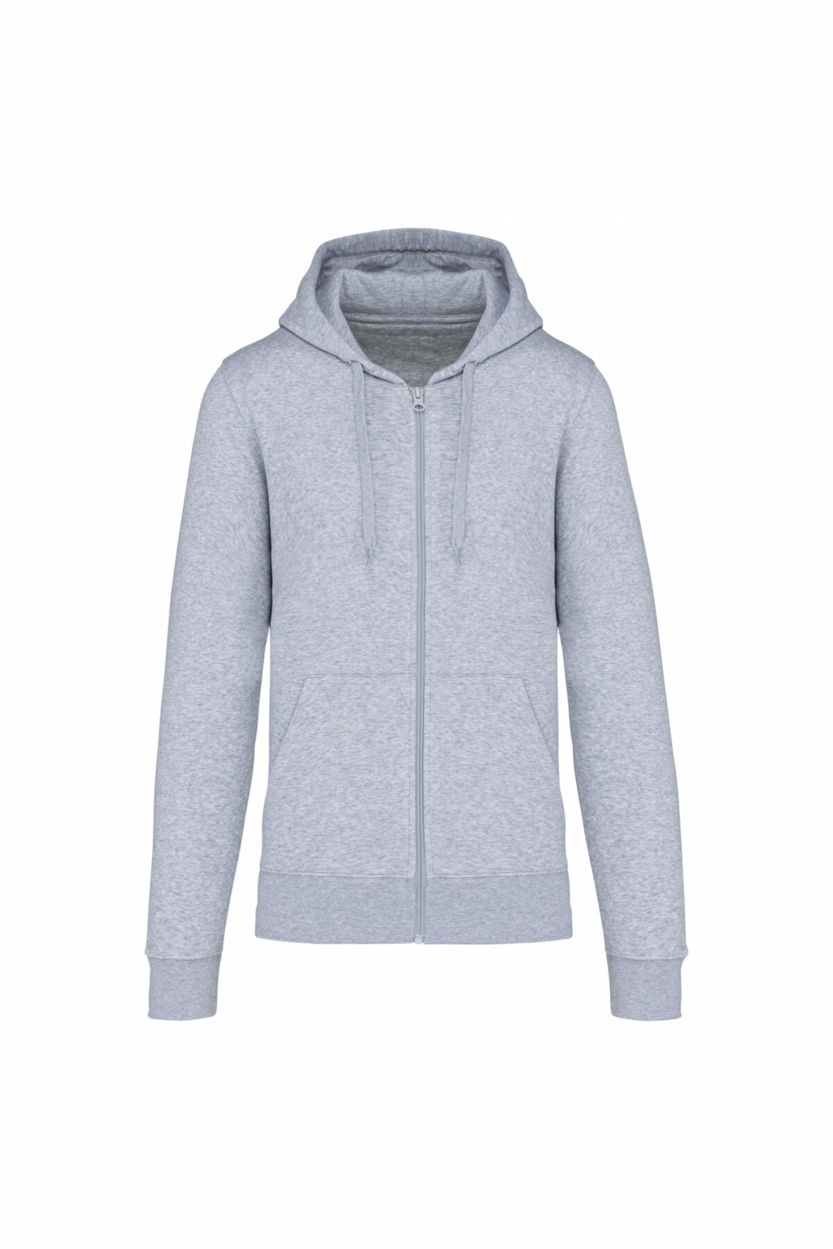 sweat éco responsable zippé homme gris chiné