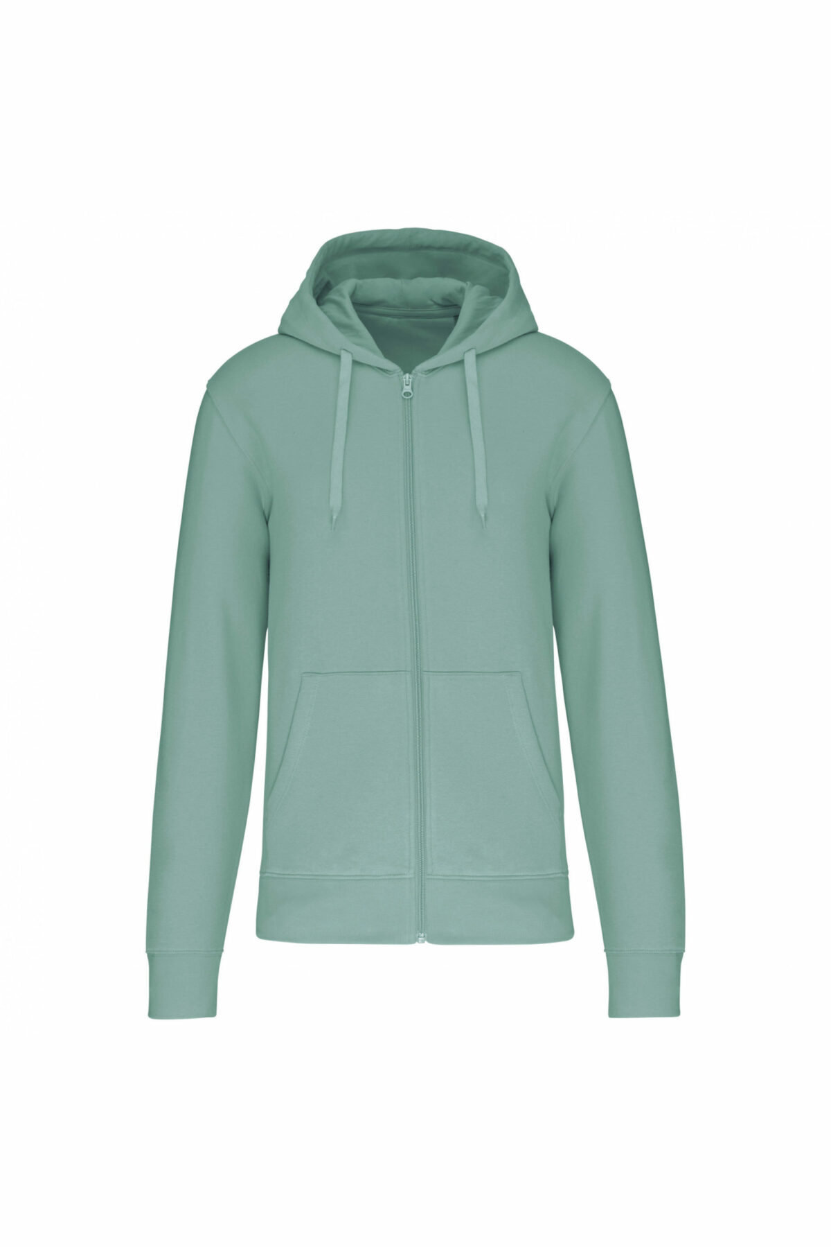 sweat éco responsable zippé homme vert clair