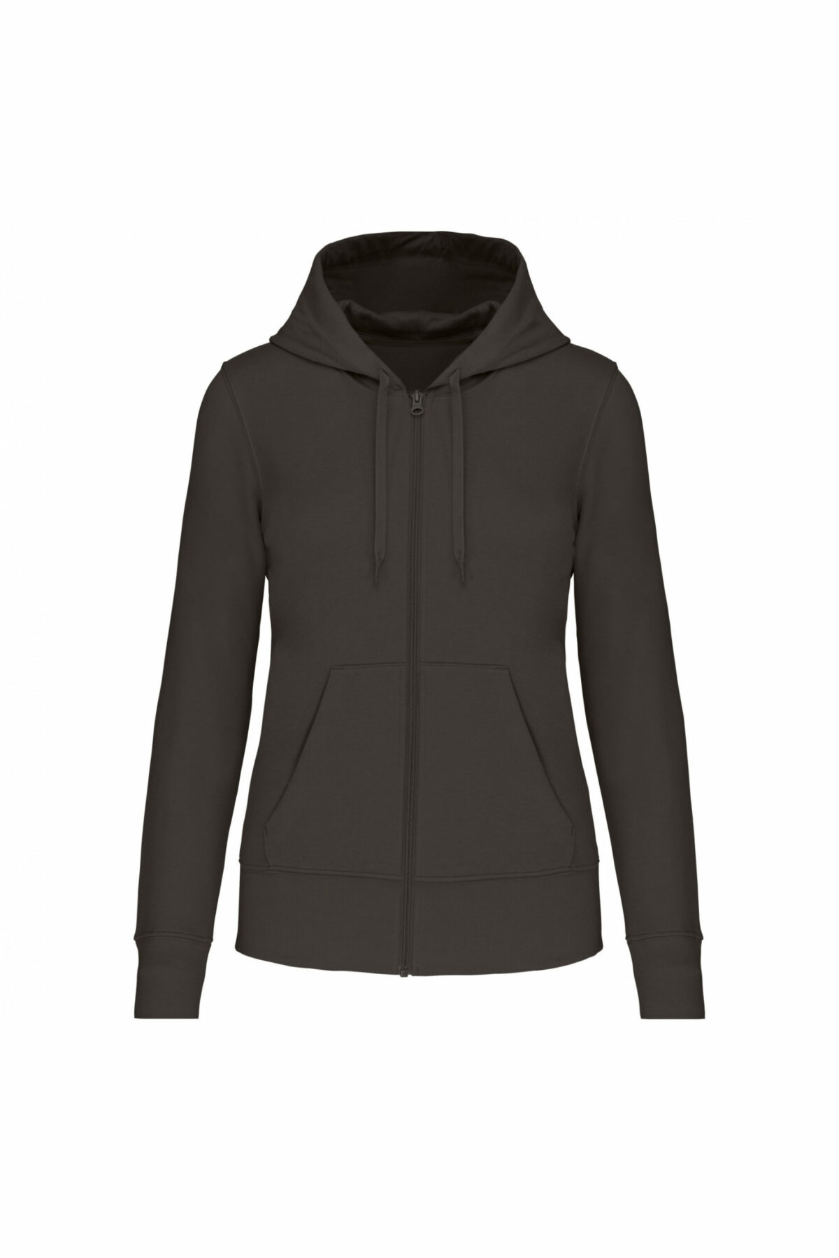 sweat éco responsable zippé femme gris foncé