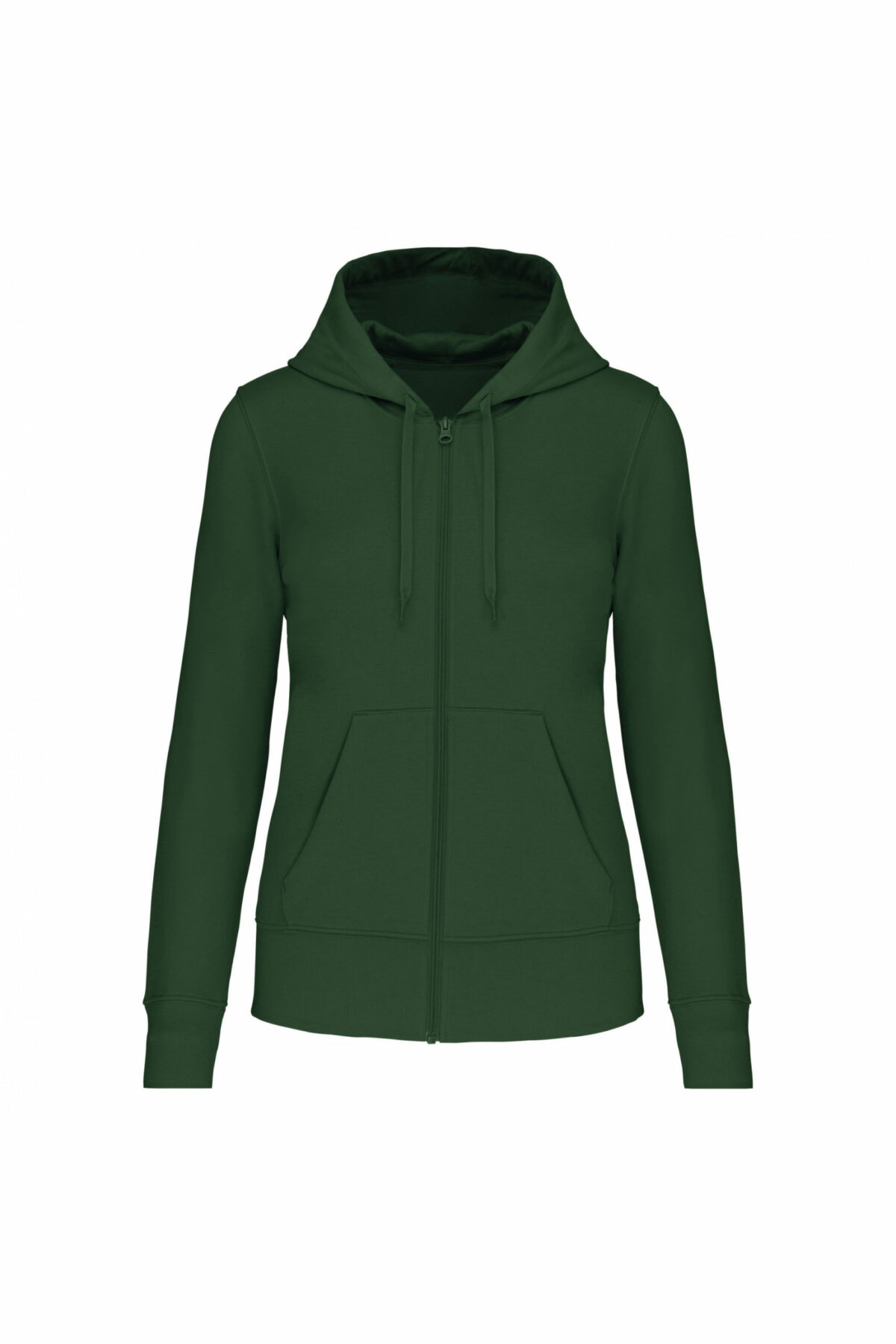 sweat éco responsable zippé femme vert forêt
