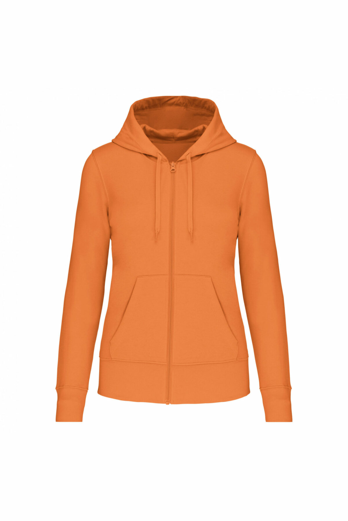 sweat éco responsable zippé femme orange clair