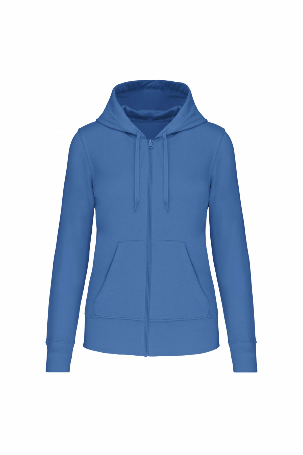 sweat éco responsable zippé femme bleu roi
