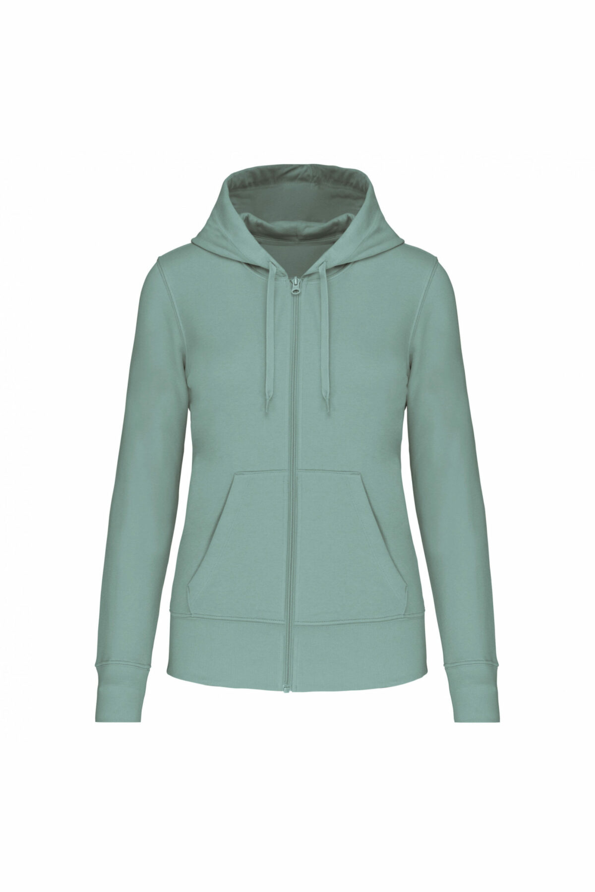 sweat éco responsable zippé femme vert clair