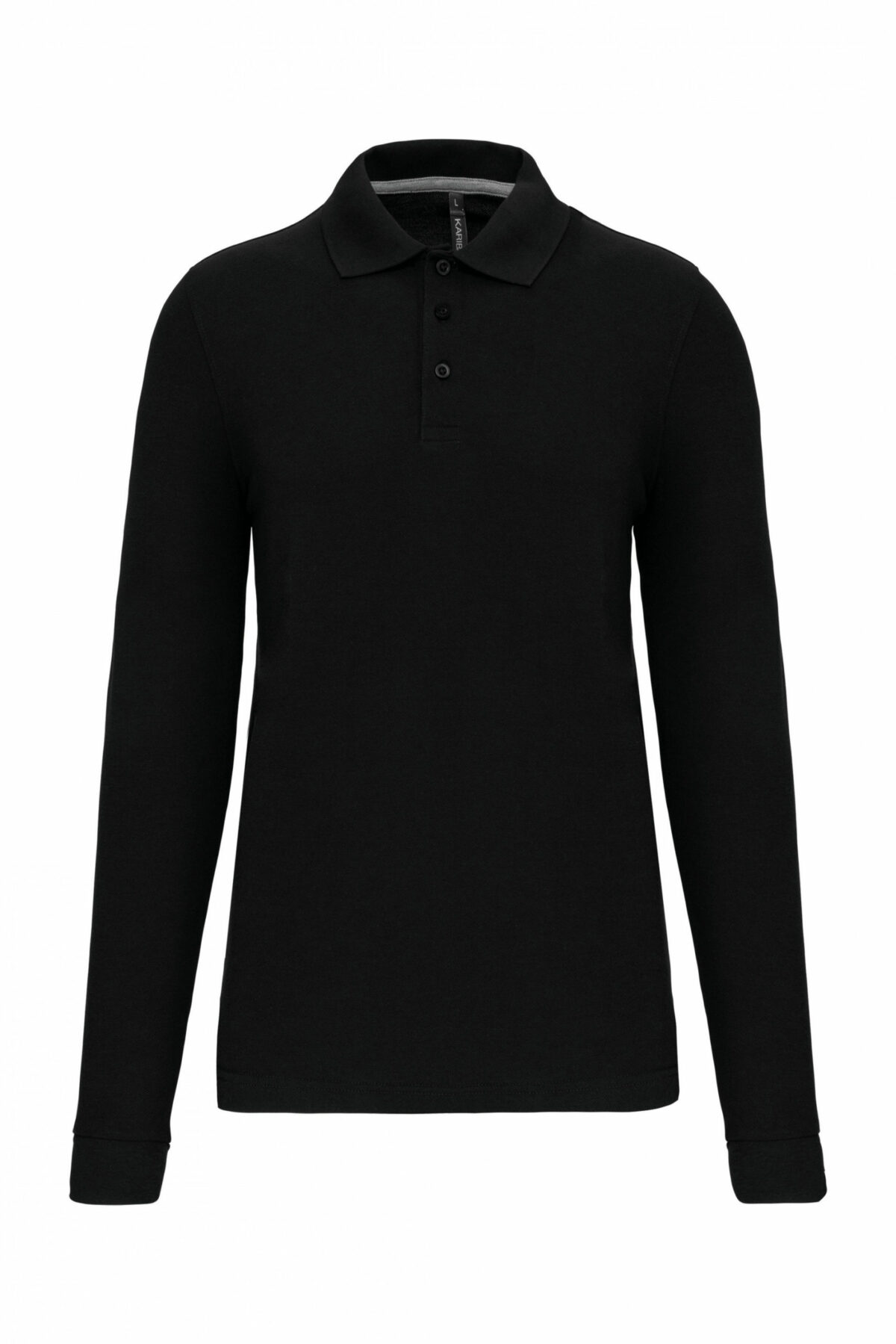 polo noir femme manche longue personnalisable