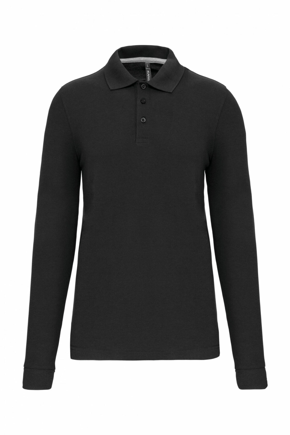polo femme manche longue gris sombre
